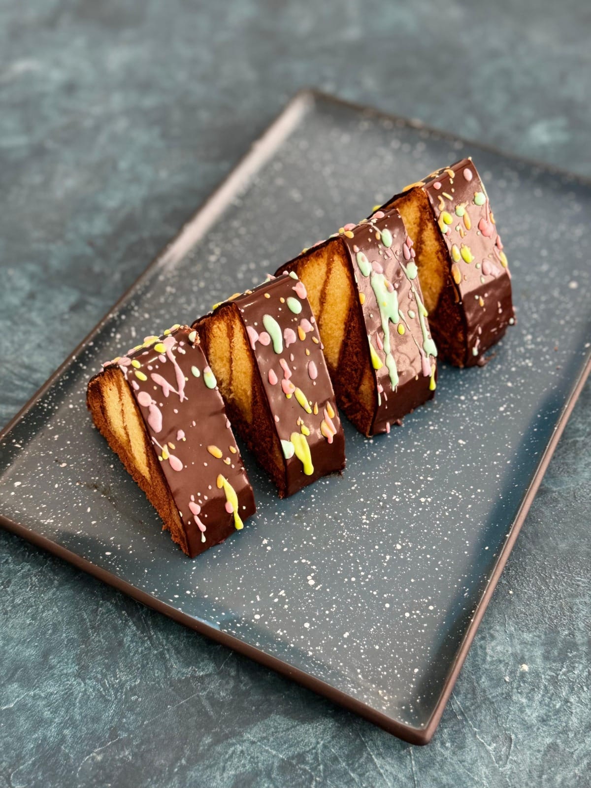 Chocolate Pyramid Gateau Slice