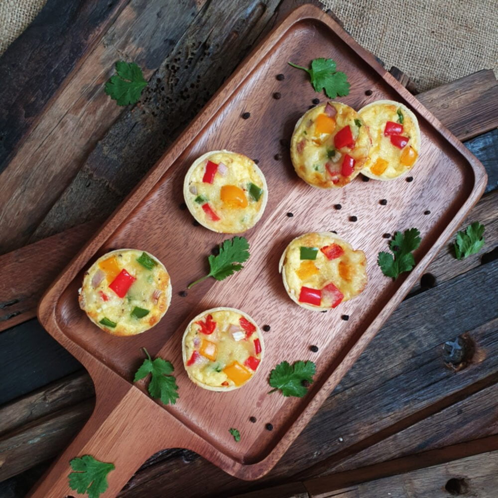 Prawn Green Pepper & Corn Quiche Cocktail