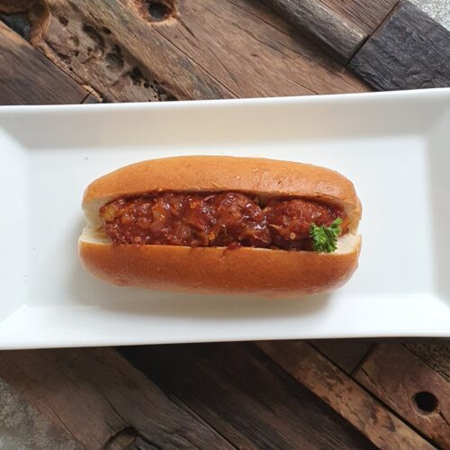 Devilled Chicken Meat Ball Bun