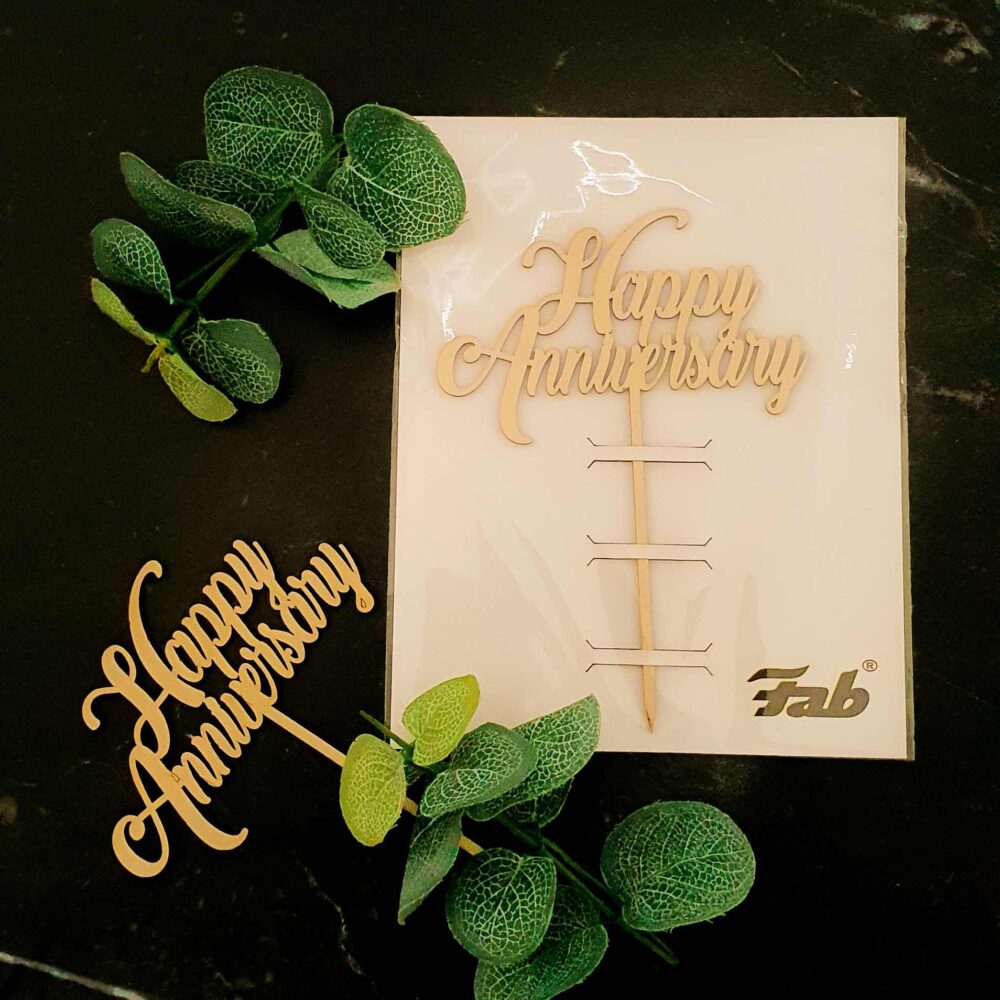 Laser Cut Cake Topper - Happy Anniversary