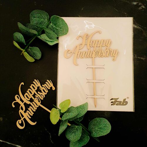 Laser Cut Cake Topper - Happy Anniversary