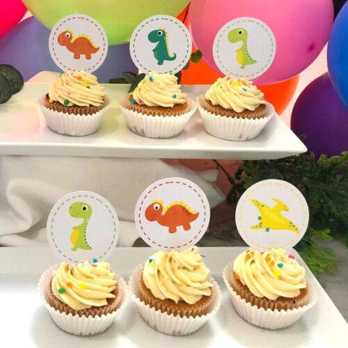 Baby Dinosaur Themed Cupcakes (6 in a pack)