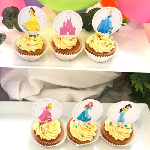 Disney Princess Themed Cupcakes (6 in a pack)