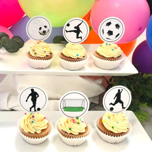 Sports Themed Cupcakes (6 in a pack)