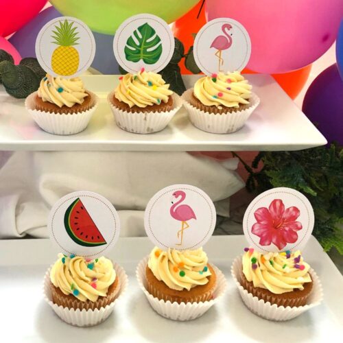 Tropical Themed Cupcakes (6 in a pack)