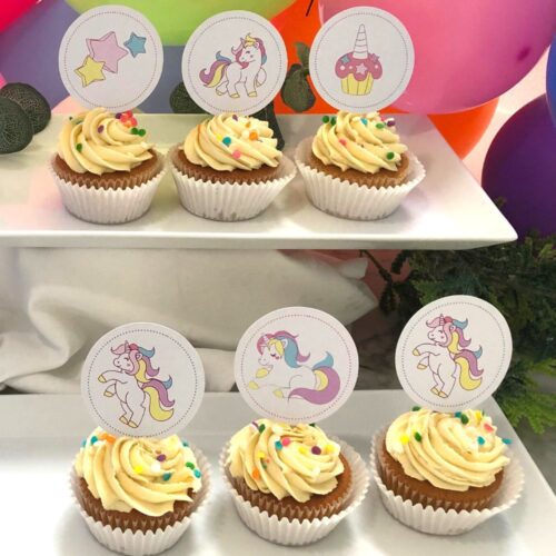 Unicorn Themed Cupcakes (6 in a pack)