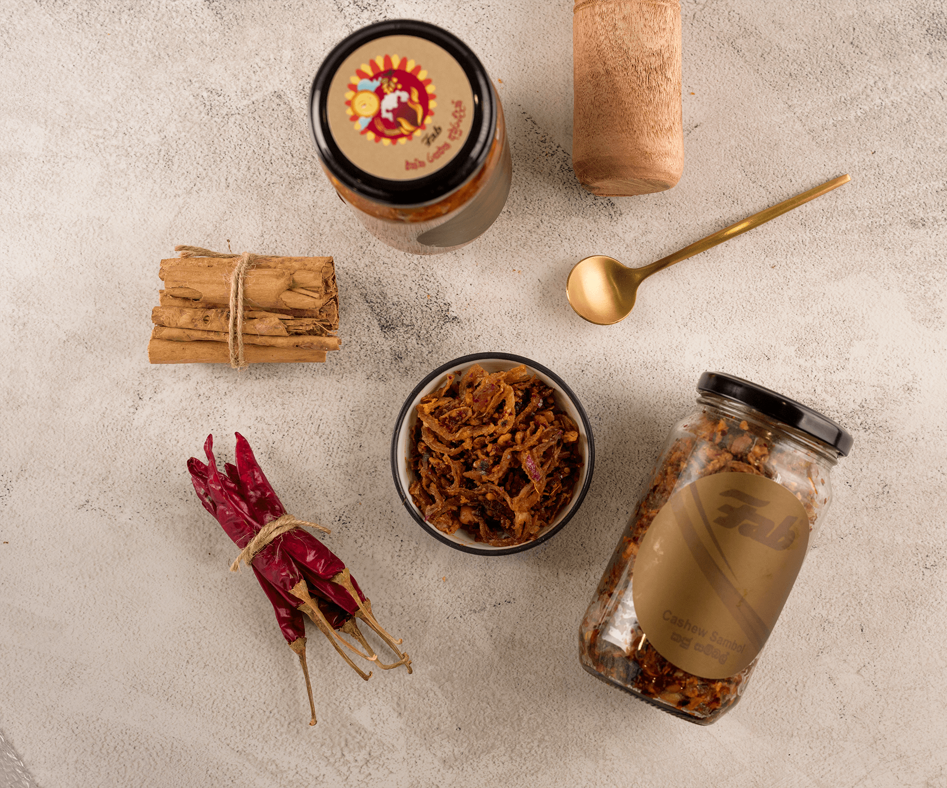 Fried Onion, Cashew Nut & Maldive Fish Sambol