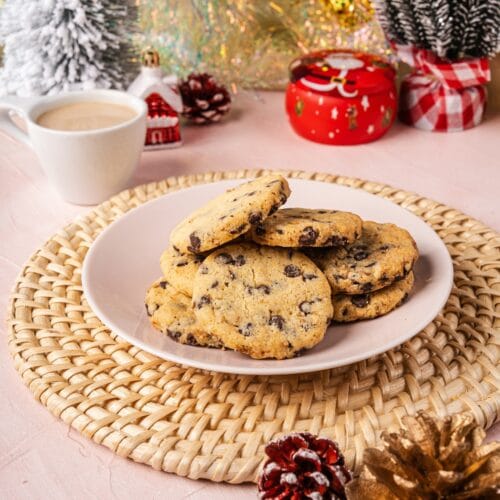 Christmas Mini Chocolate Chip Cookies 12 in a Pack