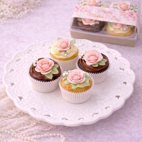 Mother's Day Vanilla Cup Cake - 4 in 1